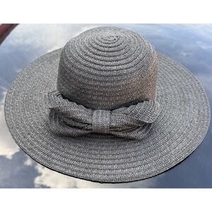 Sun Hat‎ With Ribbon 100% Paper Dark Gray